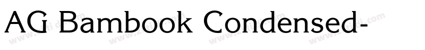 AG Bambook Condensed字体转换